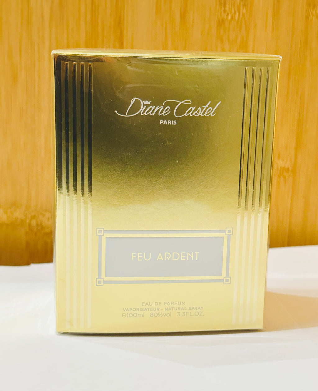 Feu Ardent de Diane Castel – Parfum Homme Eau de Parfum 100 ml, Notes Ambrées, Boisées et Épicées