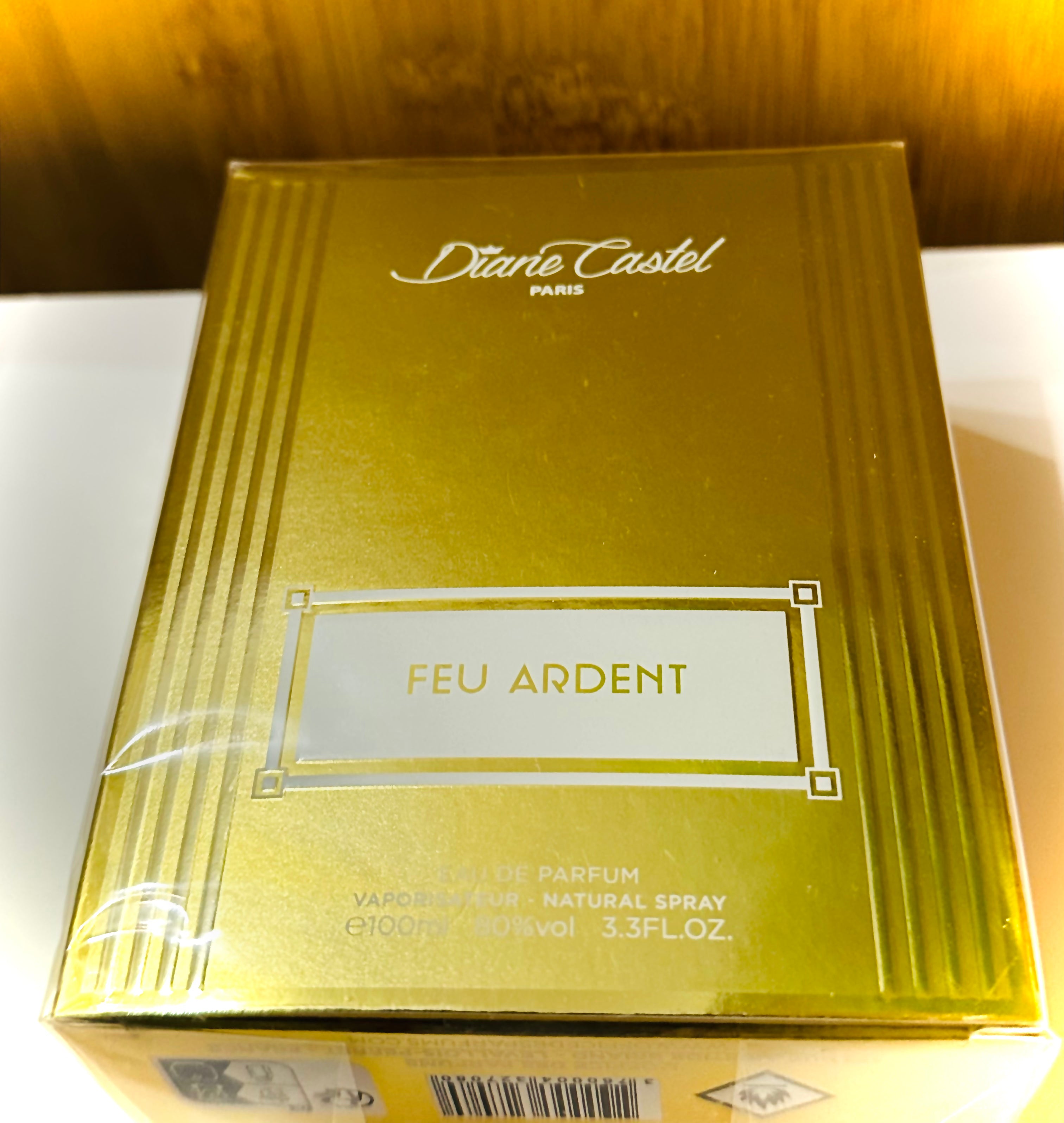 Feu Ardent de Diane Castel – Parfum Homme Eau de Parfum 100 ml, Notes Ambrées, Boisées et Épicées